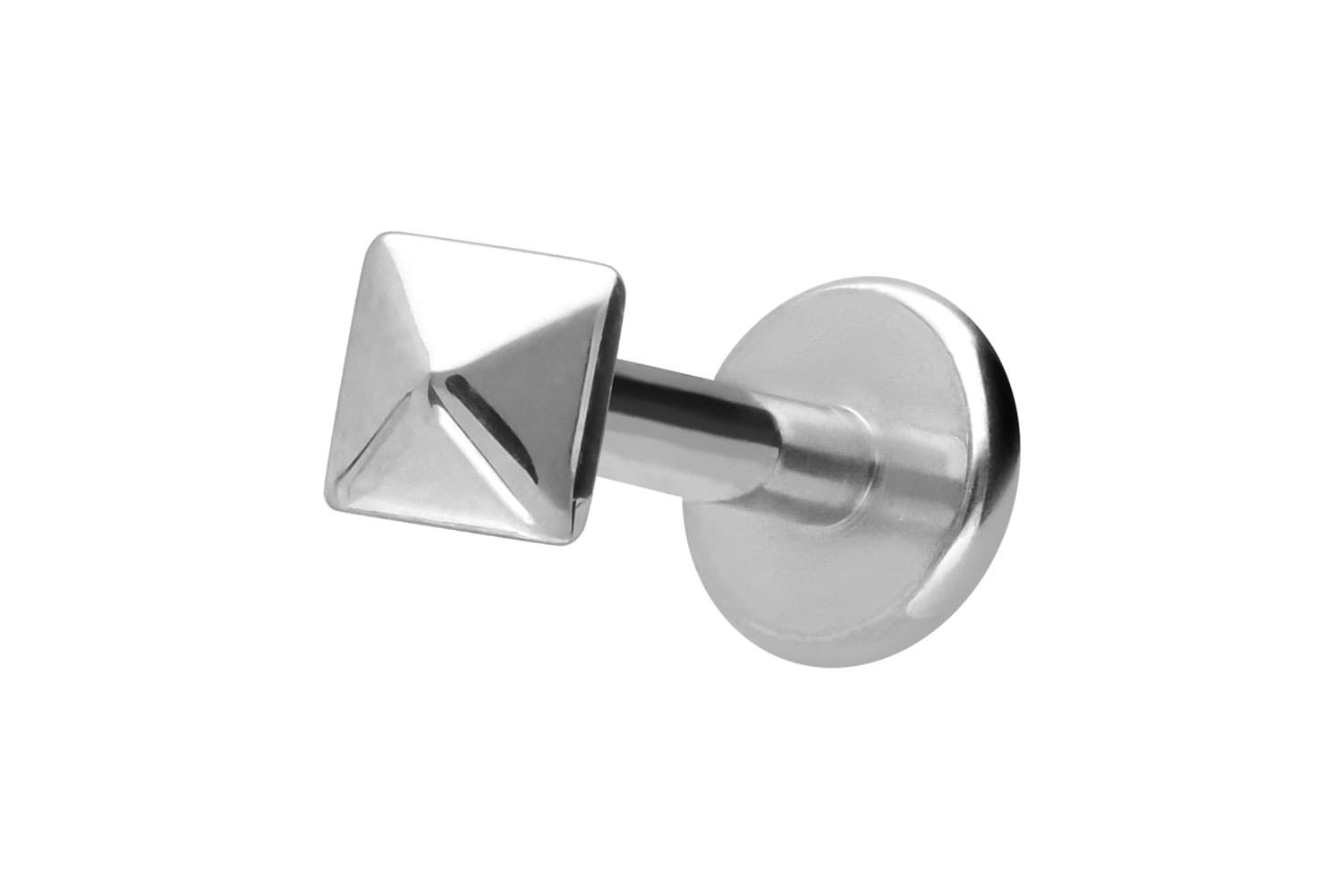 Titan Labret Piercing mit Innengewinde PYRAMIDE